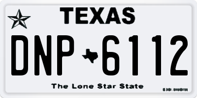 TX license plate DNP6112