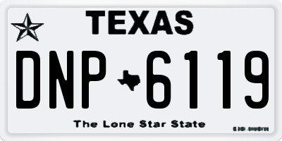 TX license plate DNP6119
