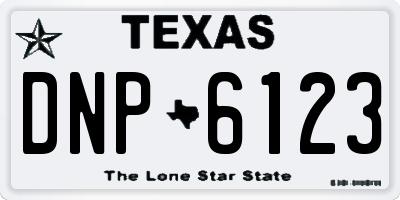 TX license plate DNP6123