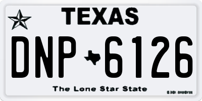 TX license plate DNP6126