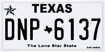 TX license plate DNP6137
