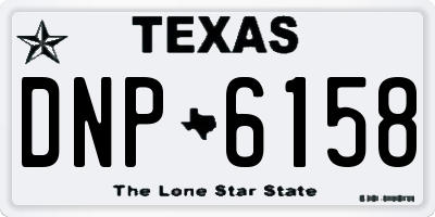 TX license plate DNP6158