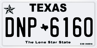 TX license plate DNP6160