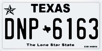 TX license plate DNP6163