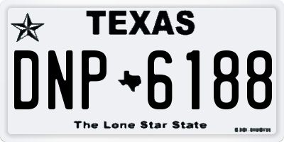 TX license plate DNP6188