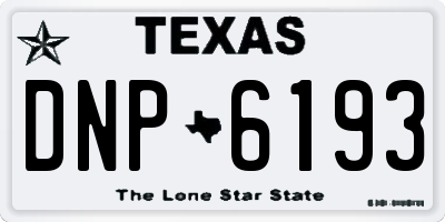 TX license plate DNP6193