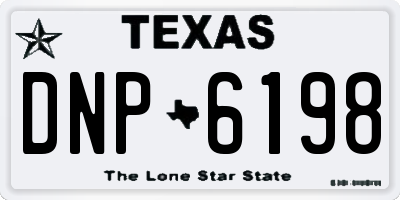 TX license plate DNP6198