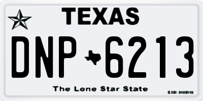 TX license plate DNP6213