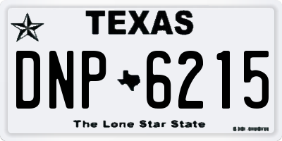 TX license plate DNP6215