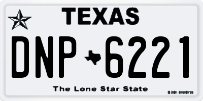 TX license plate DNP6221