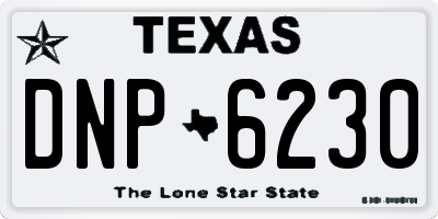 TX license plate DNP6230