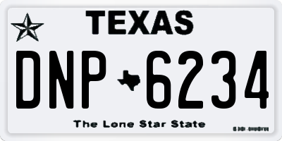 TX license plate DNP6234