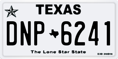 TX license plate DNP6241