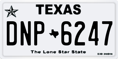 TX license plate DNP6247