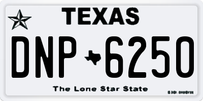 TX license plate DNP6250