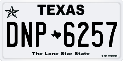 TX license plate DNP6257