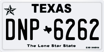 TX license plate DNP6262