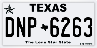 TX license plate DNP6263