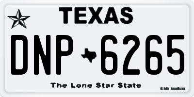TX license plate DNP6265