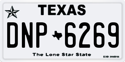 TX license plate DNP6269