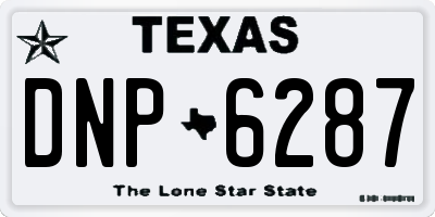 TX license plate DNP6287