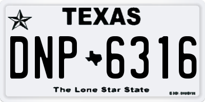 TX license plate DNP6316