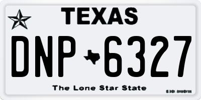 TX license plate DNP6327