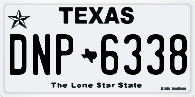 TX license plate DNP6338