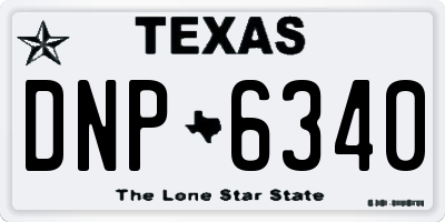 TX license plate DNP6340