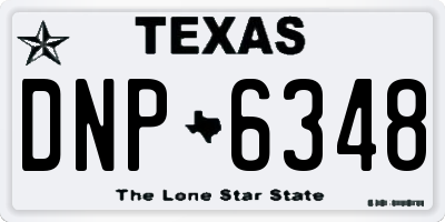TX license plate DNP6348