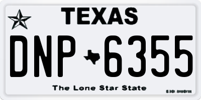 TX license plate DNP6355