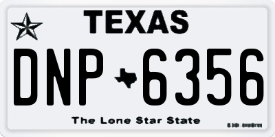 TX license plate DNP6356
