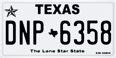 TX license plate DNP6358