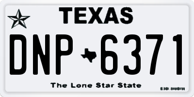 TX license plate DNP6371