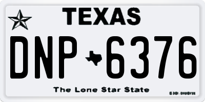 TX license plate DNP6376