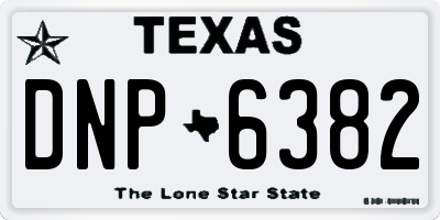 TX license plate DNP6382