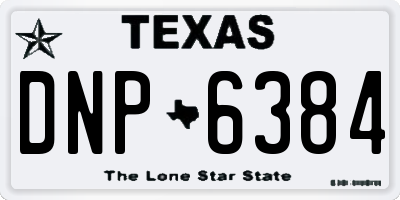 TX license plate DNP6384