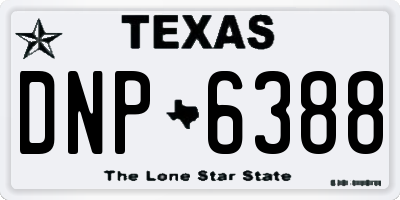 TX license plate DNP6388