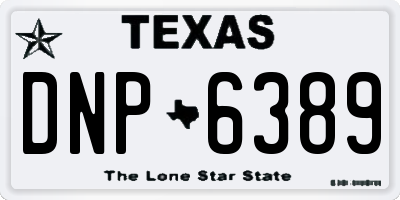 TX license plate DNP6389