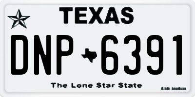 TX license plate DNP6391