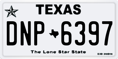TX license plate DNP6397