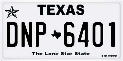 TX license plate DNP6401