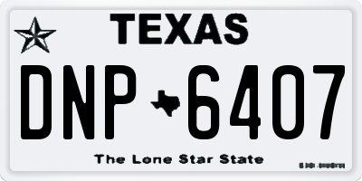 TX license plate DNP6407