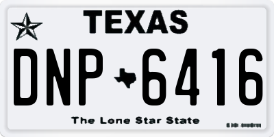 TX license plate DNP6416
