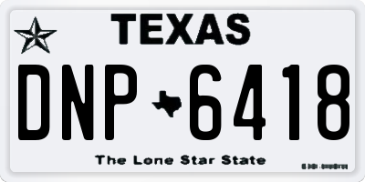TX license plate DNP6418