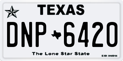 TX license plate DNP6420