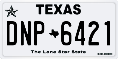 TX license plate DNP6421