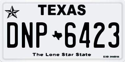 TX license plate DNP6423