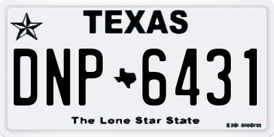 TX license plate DNP6431