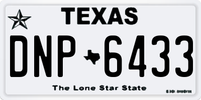 TX license plate DNP6433